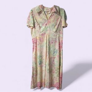 Vintage ~ 1970s ~ Women’s ~ Handmade ~ Dress ~ Medium ~ Short Sleeve ~ Rare Find